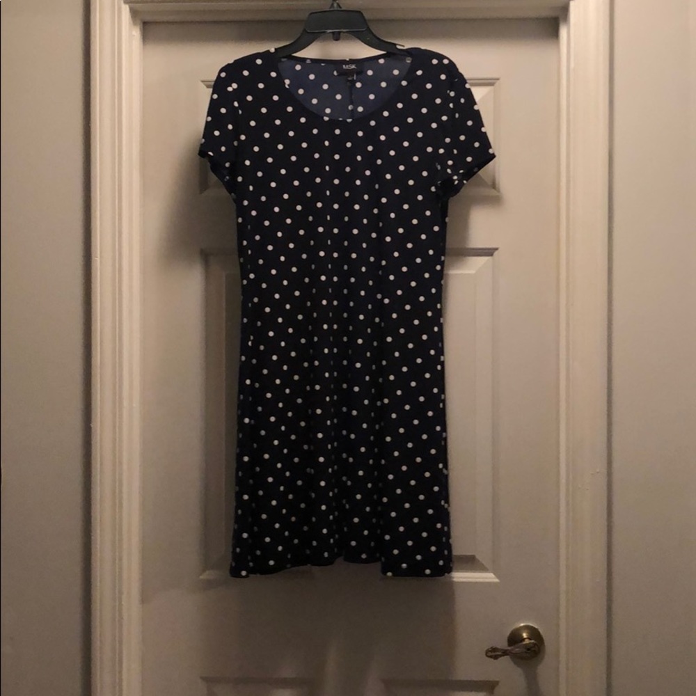 MSK Blue Polka Dress